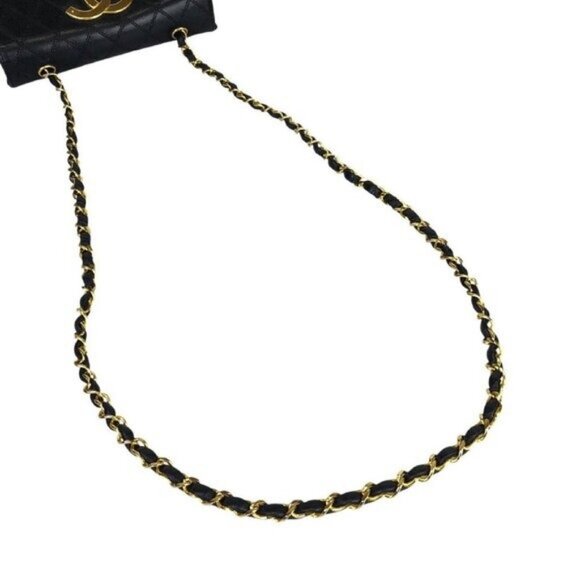 CHANEL 24K Vintage Single Flap Bag Large Coco Quilted Chain Shoulder Bag Purse - Picture 14 of 16